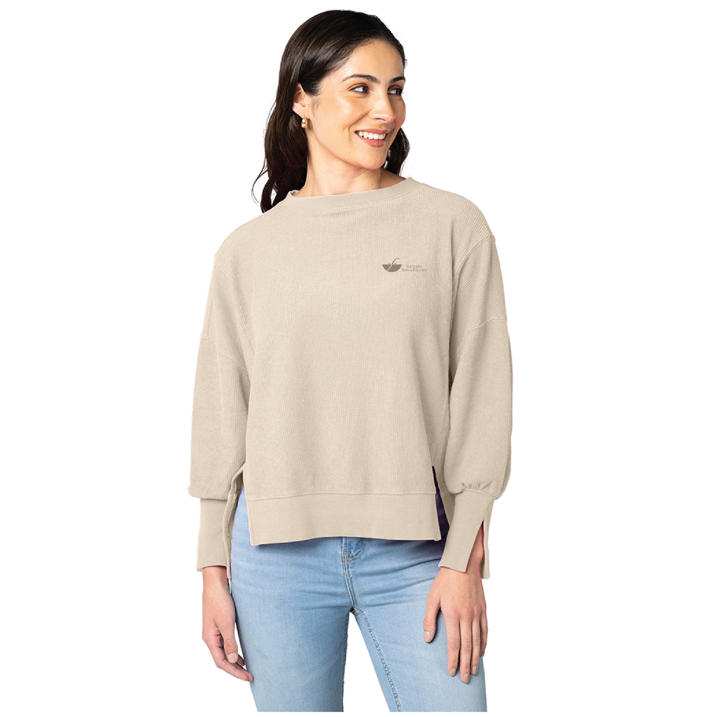 Southern Bath & Kitchen Women's Camden Spliced Crew Neck Sweatshirt