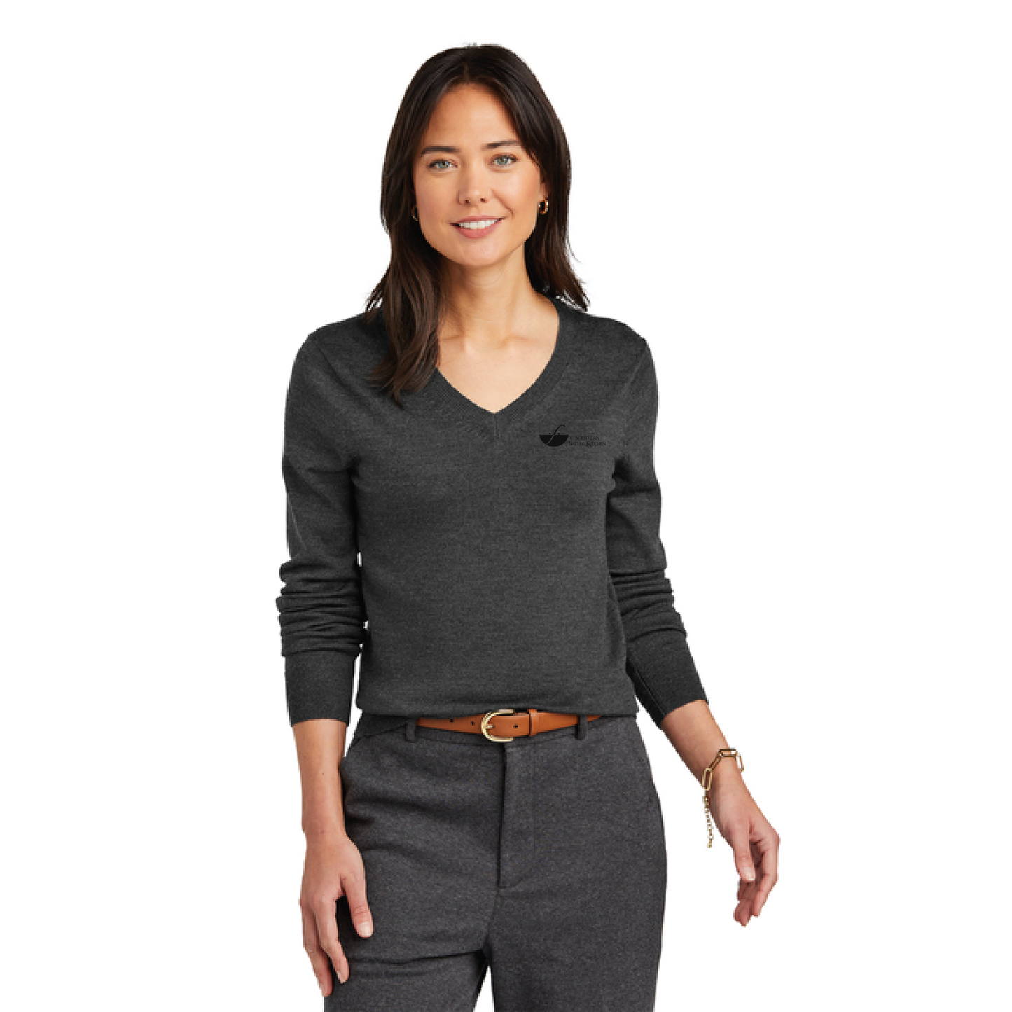 Southern Bath & Kitchen Women's Washable Merino V-Neck Sweater