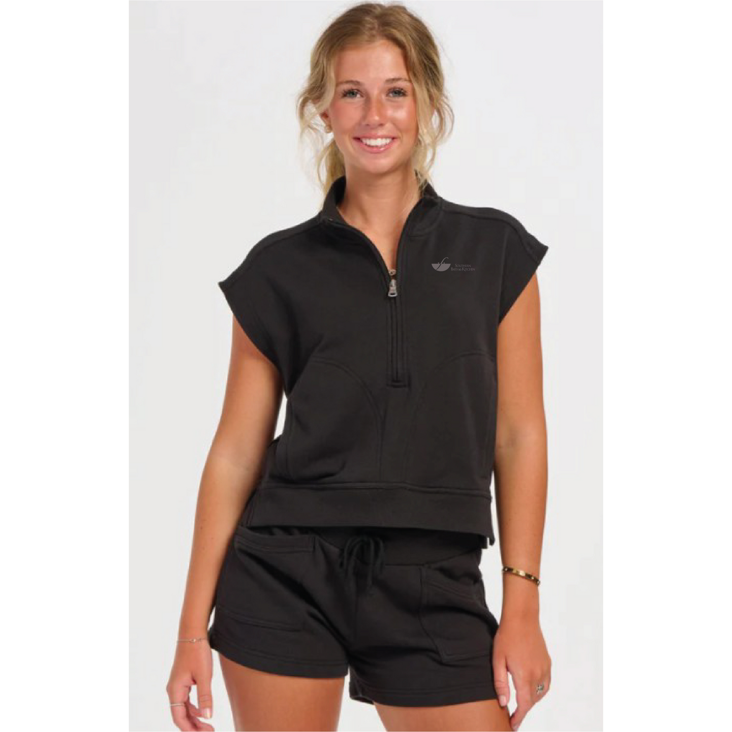 Southern Bath & Kitchen Women's Sleeveless Terry Half-Zip