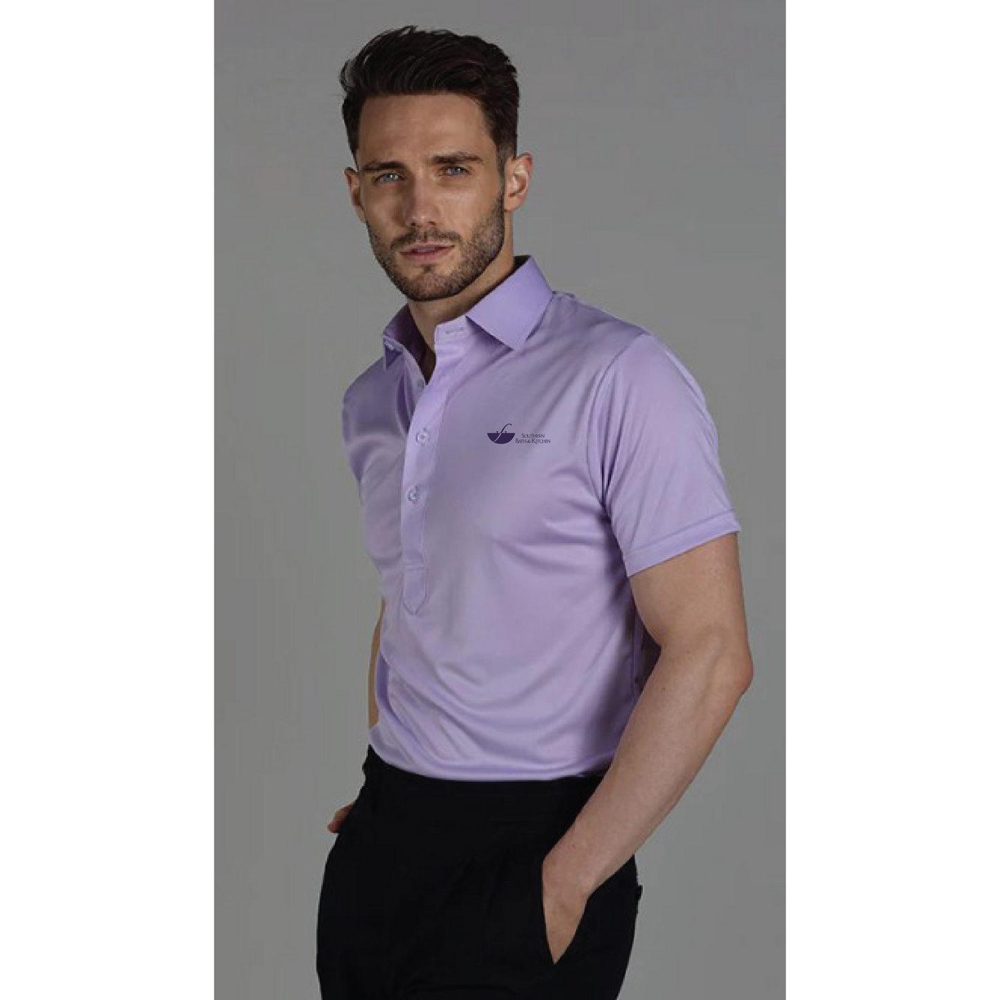 Southern Bath & Kitchen Collars & Co Men's Semi-Spread Collar Polo