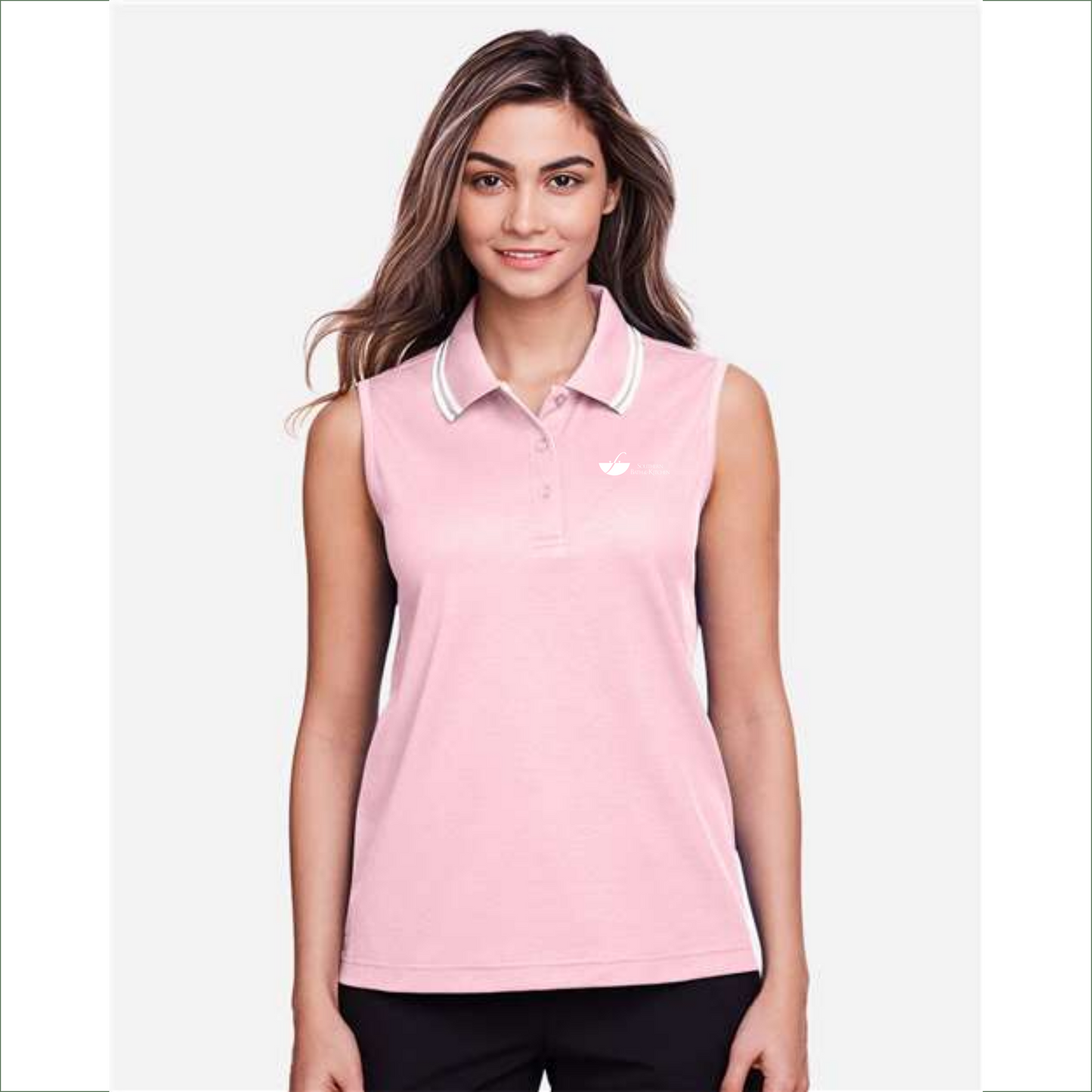 Southern Bath & Kitchen Devon & Jones Women's CrownLux Performance Plaited Tipped Sleeveless Polo