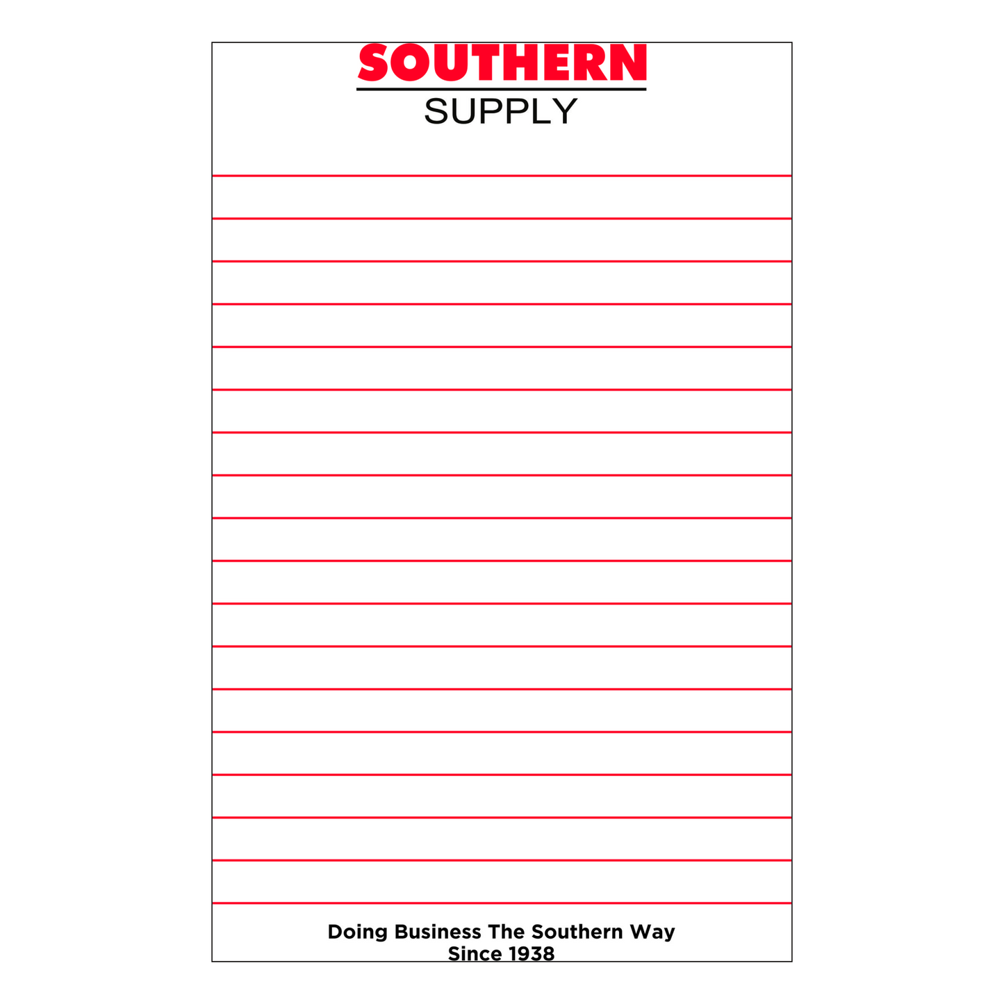 8 3/8" X 5 3/8" Southern Supply 50-Sheet Non Adhesive Notepad