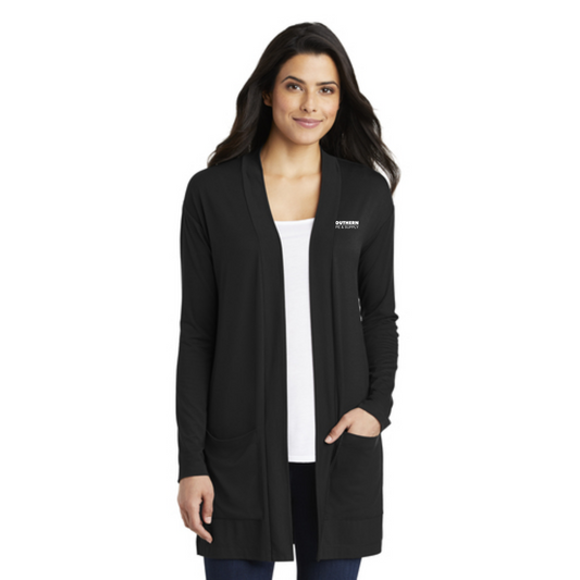 Ladies Long Pocket Cardigan