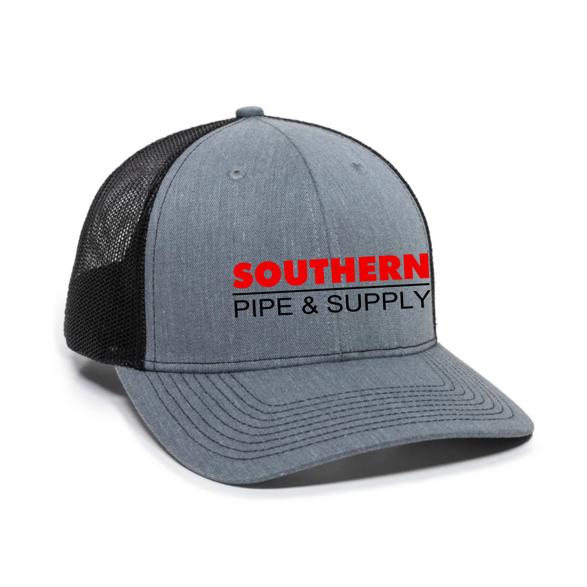 Premium Modern Trucker Cap - Heathered Grey/Black