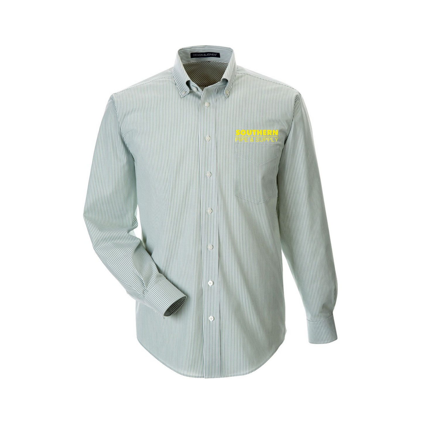 LAST CHANCE! Devon & Jones Banker Stripe Button Down