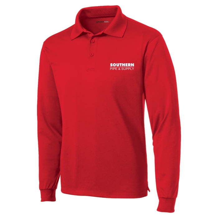 Long Sleeve Micropique Moisture Wicking Polo