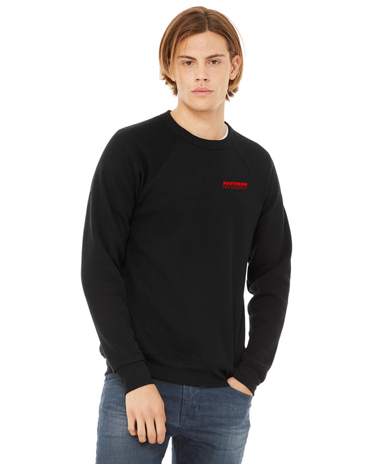 Sponge Fleece Crewneck Sweatshirt (Red Embroidery)