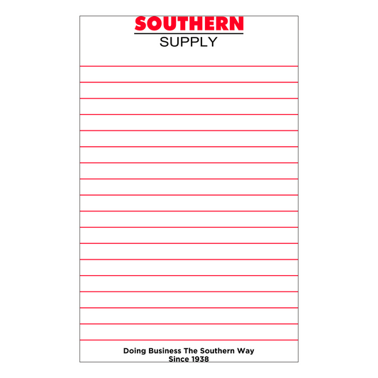 8 3/8" X 5 3/8" Southern Supply 50-Sheet Non Adhesive Notepad