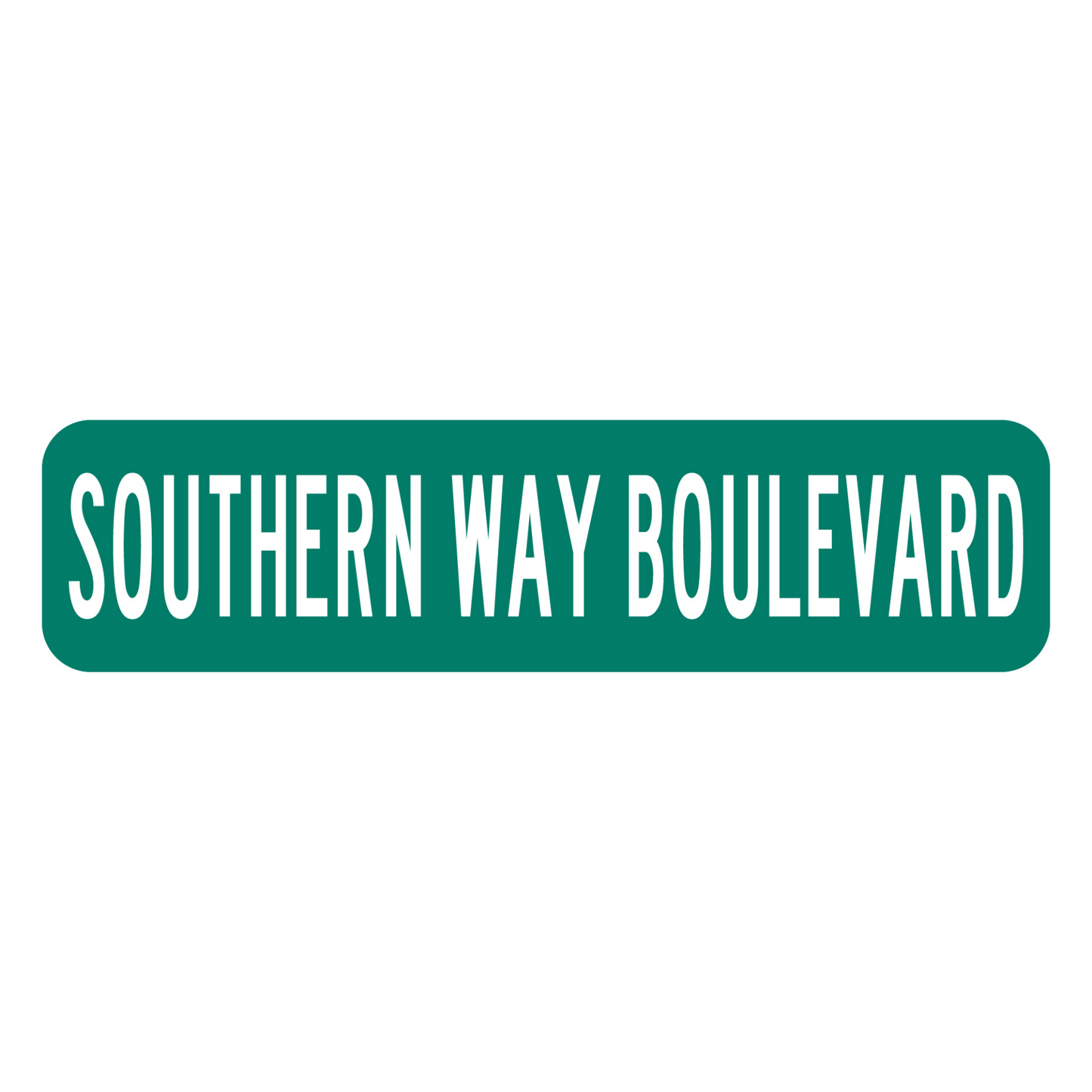 6" x 24" Southern Way Boulevard Aluminum Sign