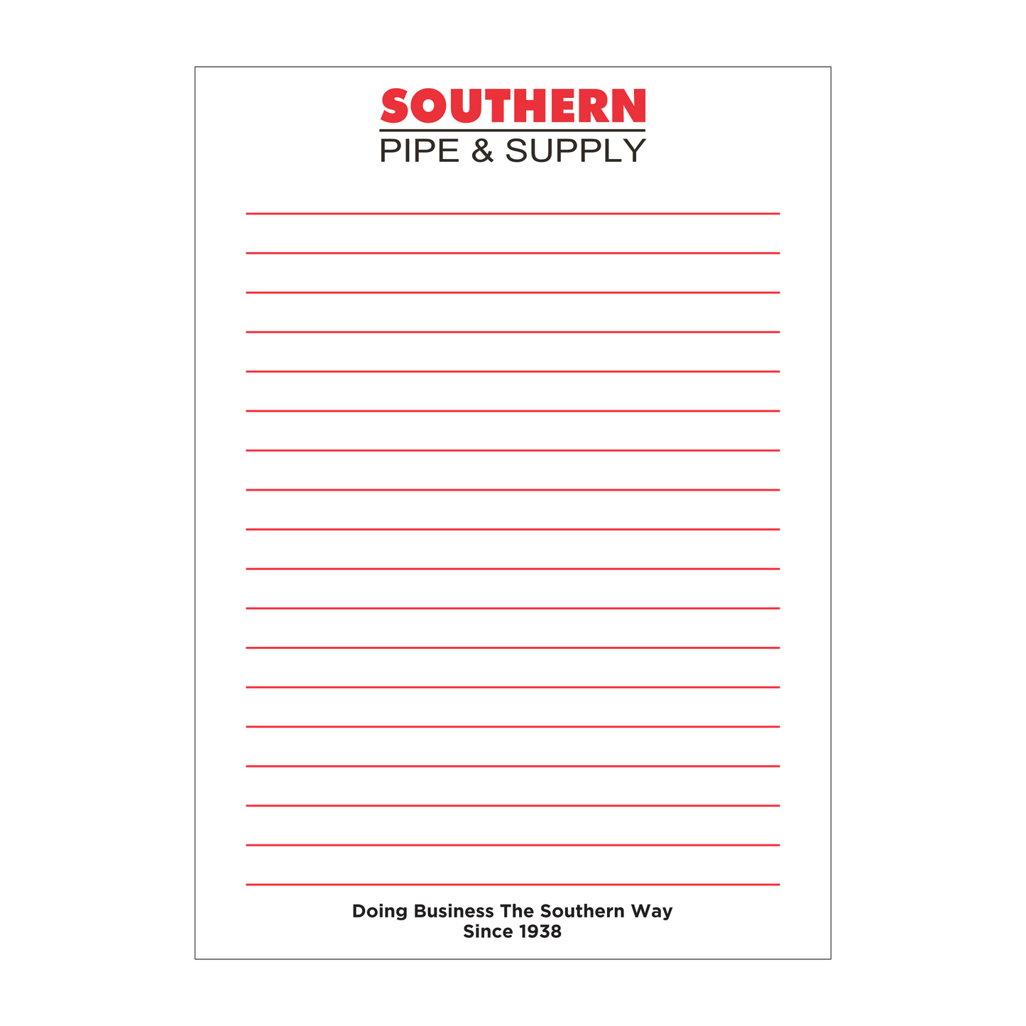 5"x7" Southern Pipe & Supply 50-Sheet Scratch Pad