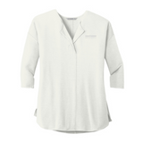 Port Authority Ladies Concept 3/4 Sleeve Soft Split Neck Top