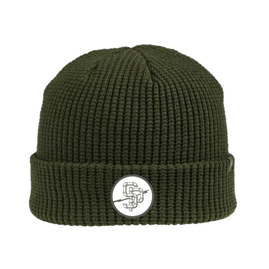Throwback Patch Waffle Beanie