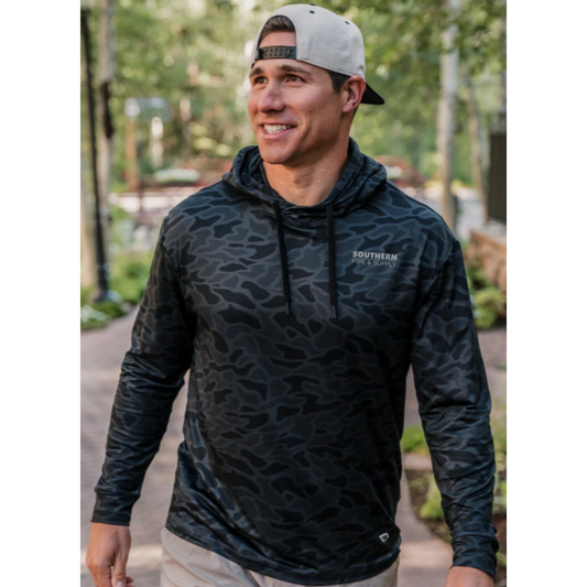 Burlebo Performance Black Camo Hoodie