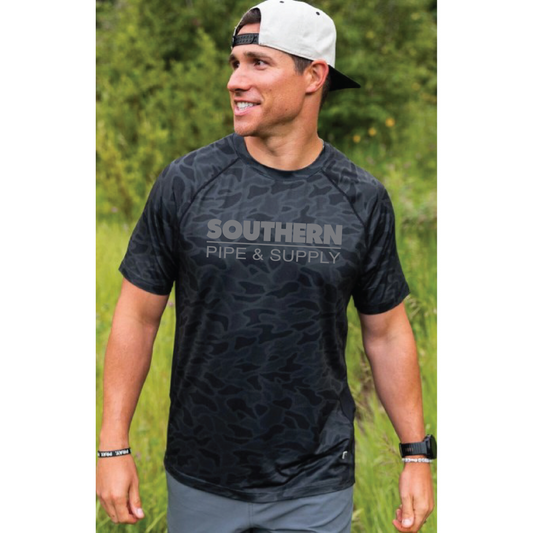 Burlebo Black Camo Performance Short Sleeve Tee