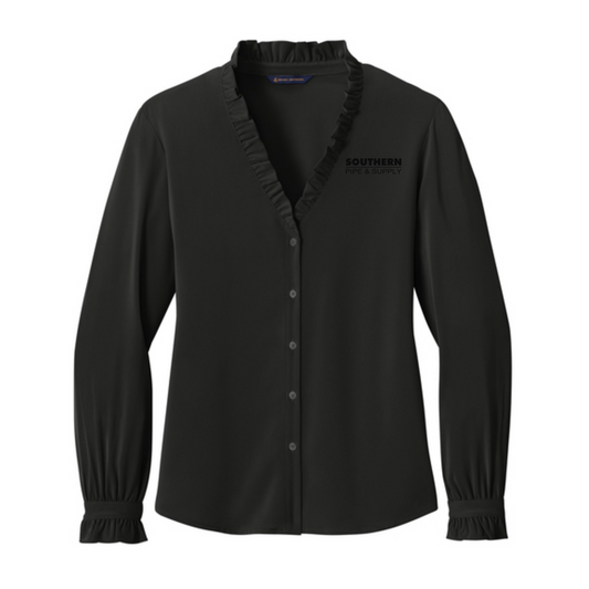 Brooks Brothers® Women's Long Sleeve Ruffle Collar Blouse