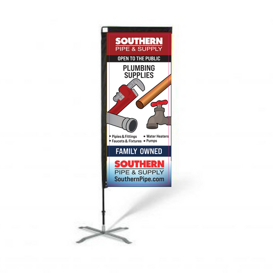 7Ft Flat Rectangular Feather Flag Kit - PLUMBING SUPPLIES