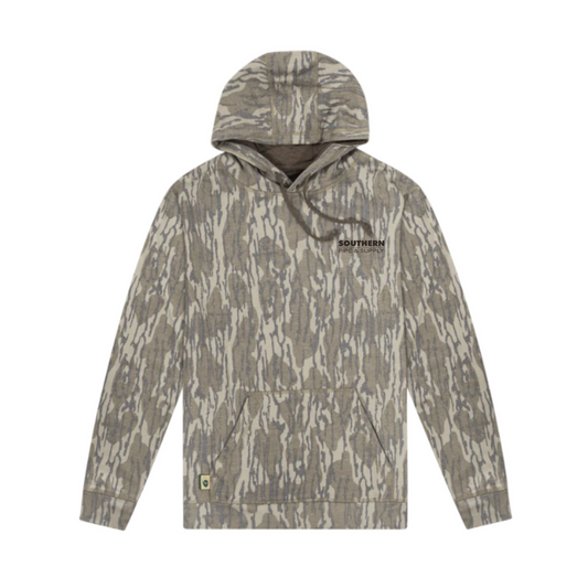 Adult Mossy Oak Cotton Mill Washed Out Bottomland Camo Hoodie