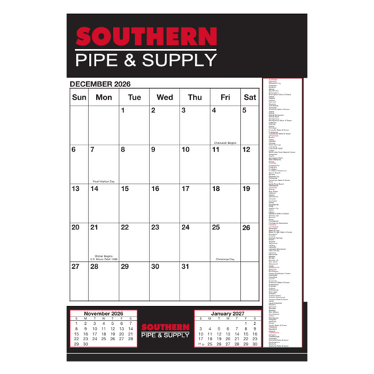 2027 19" x 27" Wall Calendar with Hanger